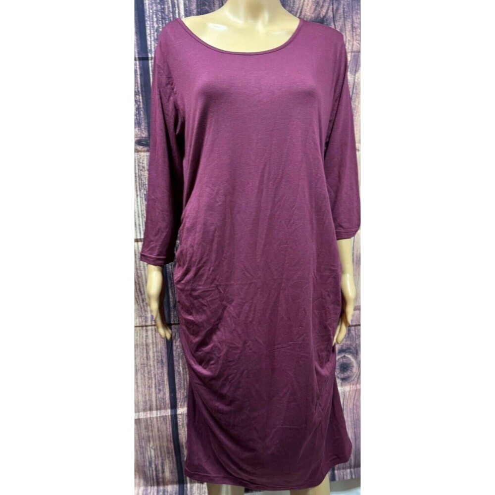Maternity Bodycon Dress Side Ruched Casual Short Sleeve 3/4 Sleeve XL Pregnancy